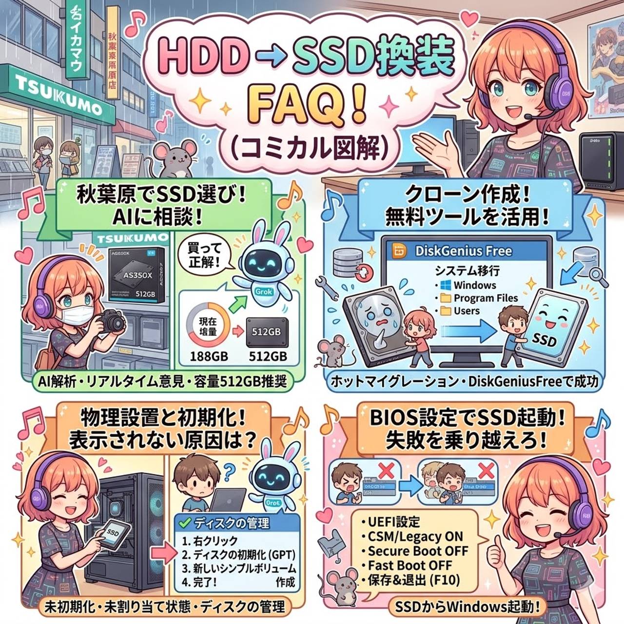 【HDD SSD換装】のよくある質問（FAQ）