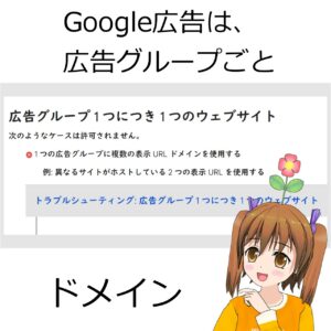 Google広告はグループごとにドメイン